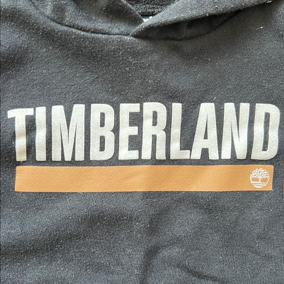 Timberland Toddler Boy Black Sweatshirt with Matching Brown Joggers Size 4T - Picture 3 of 13